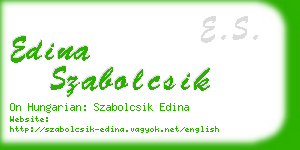 edina szabolcsik business card